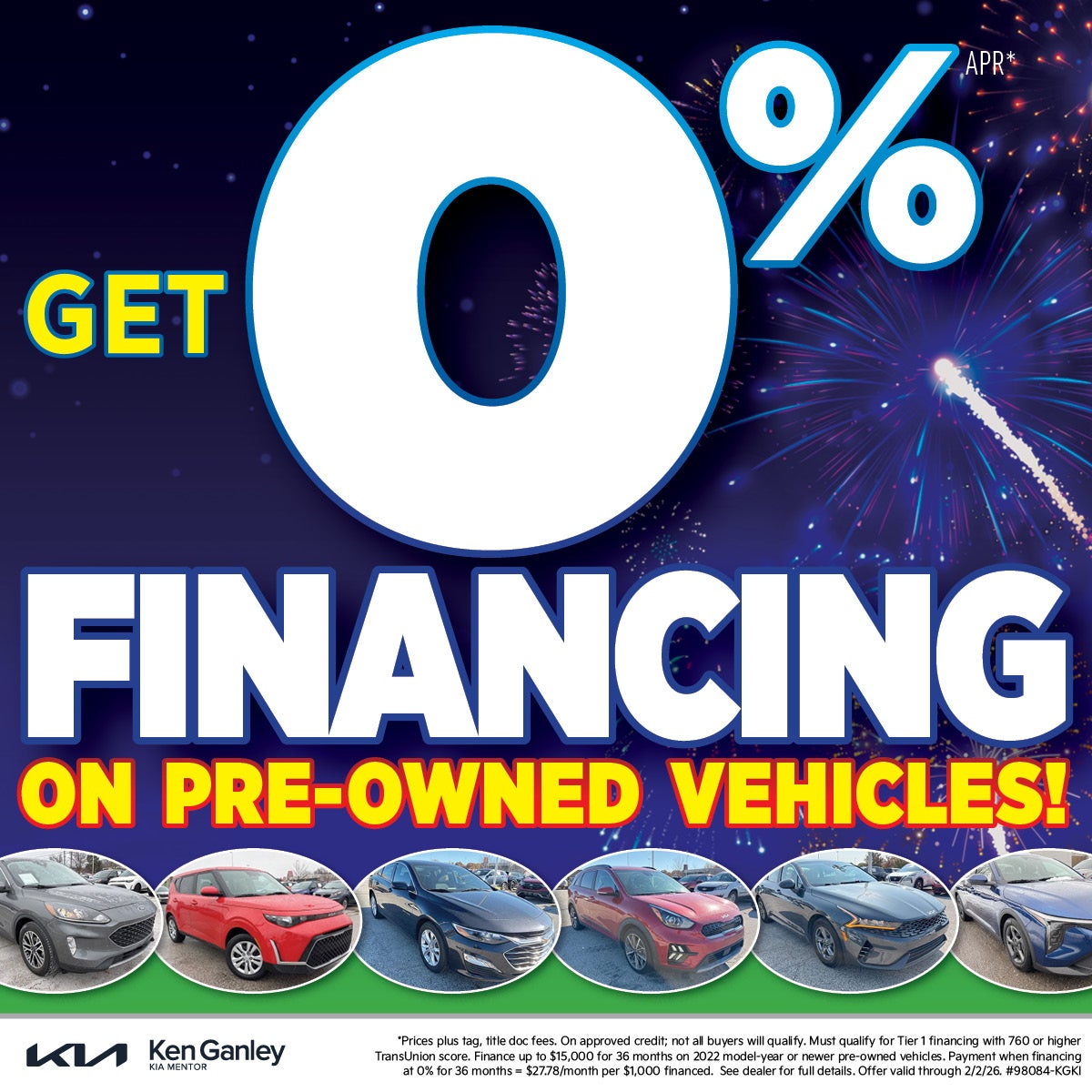 0% Financing on pre-owned vehicles!!