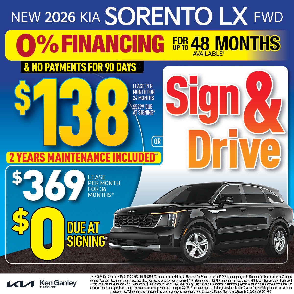 New 2026 Kia Sorento LX FWD