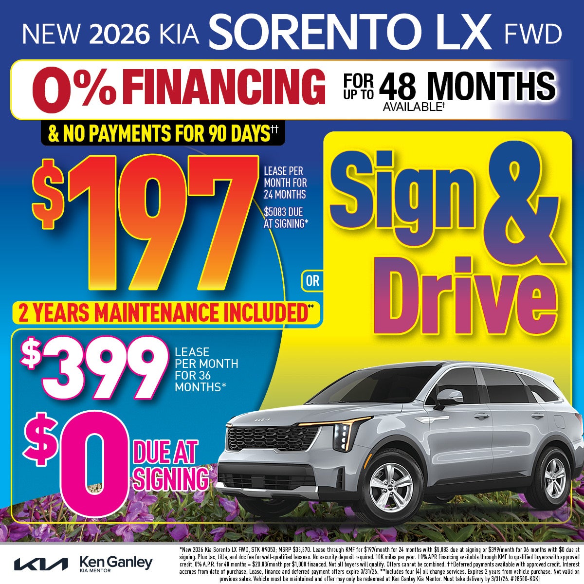New 2026 Kia Sorento LX FWD