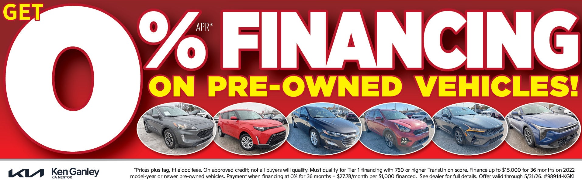 0% on pre-owned